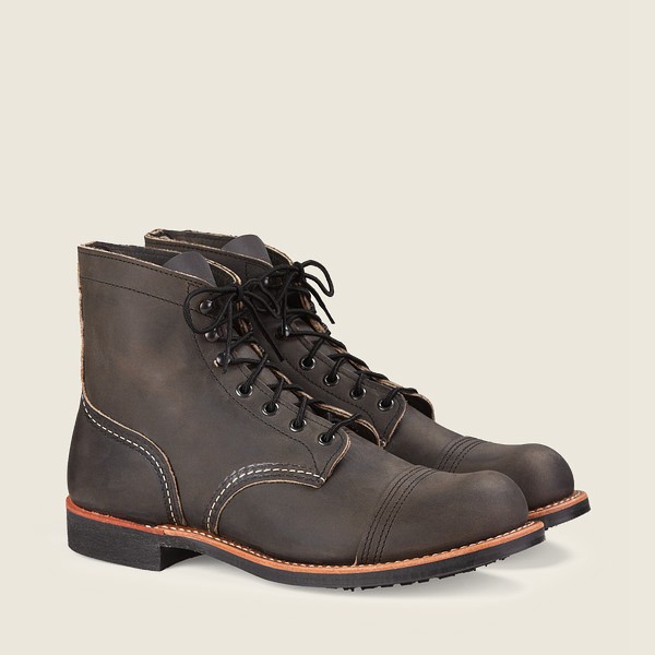 Heritage Støvler Herre - Red Wing Iron Ranger - 6-Inch Rough & Tough Læder - Mørkegrå - SNJKBP-732